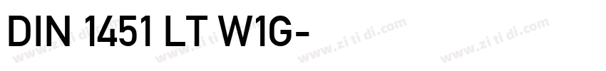 DIN 1451 LT W1G字体转换